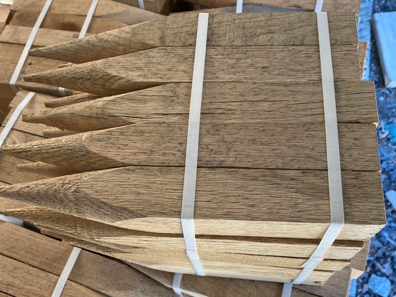 Bulk wooden stakes